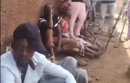 A screengrab image of Kirinyaga residents who consumed illicit alcohol.